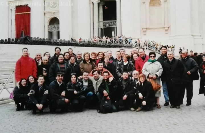 Fra Mario al giubileo del 2000 ha accompagnato la Confraternita di San Nicola da Tolentino